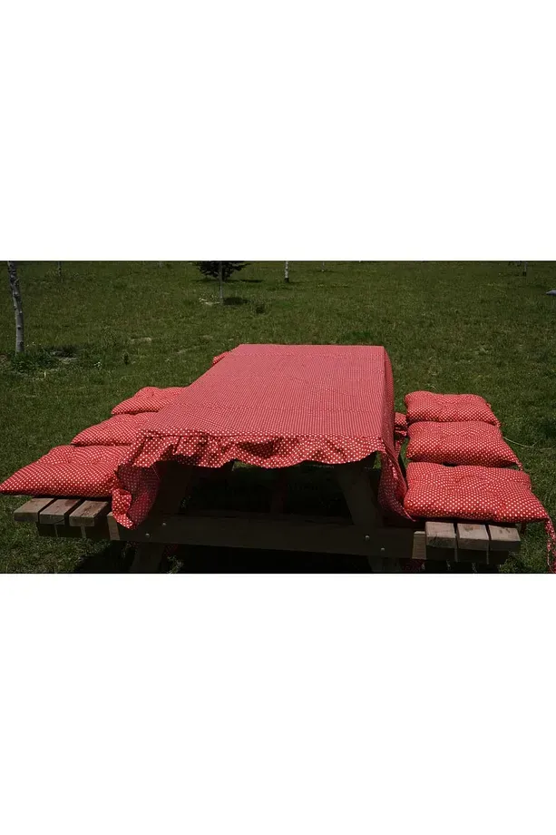 PİKNİK SETİ (7 PARÇA. 1 ADET SOFRA BEZİ 6 ADET OTURMA MİNDERİ)