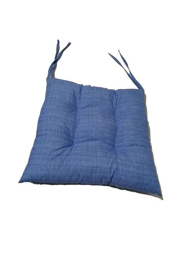 Eco Line Sandalye Minderi Düğme Dikişi Detaylı 38x38cm Bağcıklı