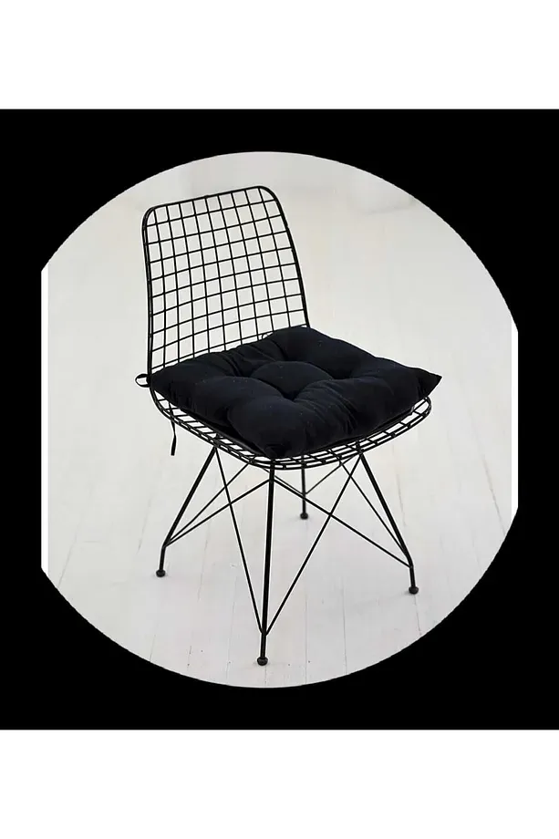 SANDALYE MİNDERİ 40X40 EBATTA DÜĞMELİ KUMAŞ BAGCIKLI
