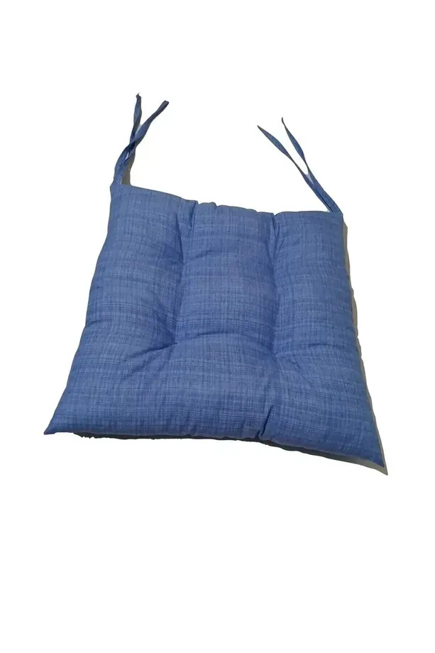 SANDALYE MİNDERİ 40X40 EBATTA DÜĞMELİ KUMAŞ BAGCIKLI