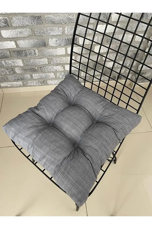 SANDALYE MİNDERİ 40X40 EBATTA DÜĞMELİ KUMAŞ BAĞCIKLI