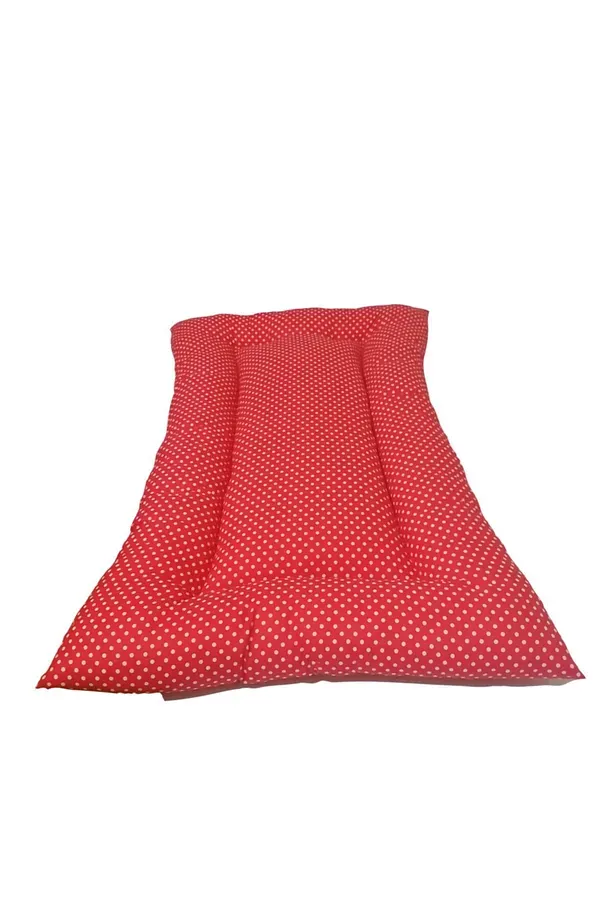 Yer Minderi 100 Cm X 60 Cm - Puantiyeli Kırmızı Minder